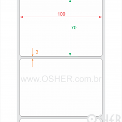 Etiqueta Poliester Branco Brilhante 100  x 70  x 1 L107