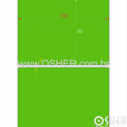 Etiqueta Adesiva Couchê Borr 108  x 80  x 1 Chap Verde 368C