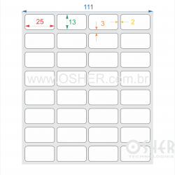 Etiqueta PVC Branco Destrutível Casca de Ovo Liner Fino 25  x 13  x 4 ESP2L