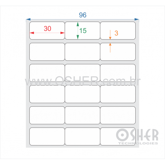 Etiqueta VOID Branco Fosco 30  x 15  x 3 Geminada L096