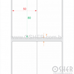 Etiqueta Vinil Transparente 0,08 Microns Liner Grosso 50  x 80  x 2 ESP7H 