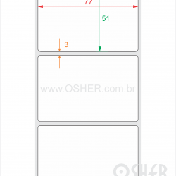 Etiqueta Transtherm 77   x 51  x 1 Picote L081